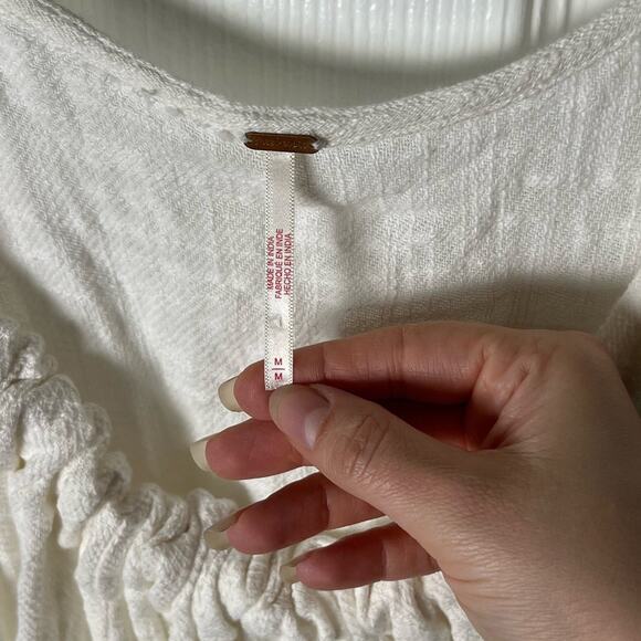 Free People Cotton Gauze Henriette Sleeveless Tie Waist Wide Leg Jumpsuit M - Picture 14 of 14